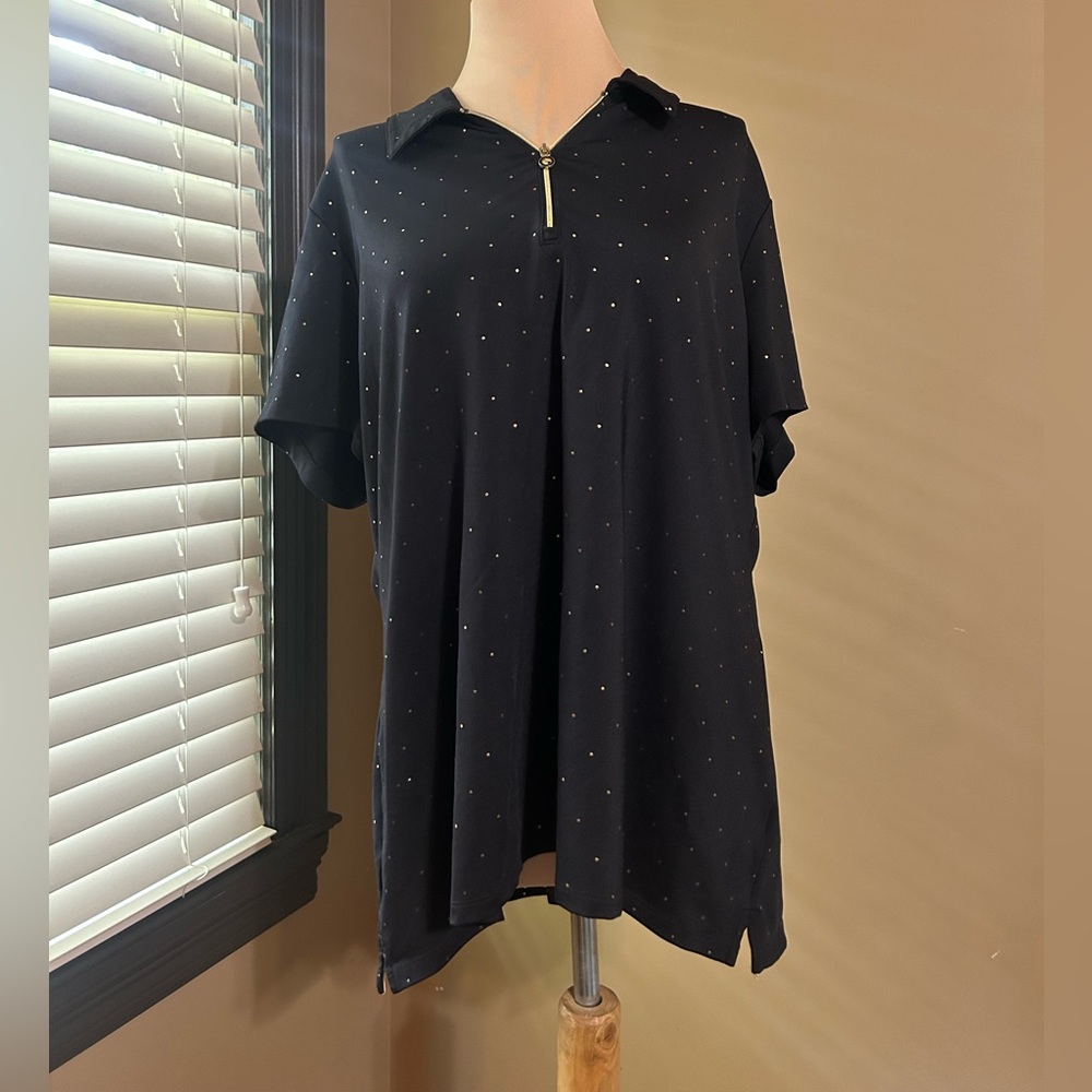 Black and Gold Golf Shirt